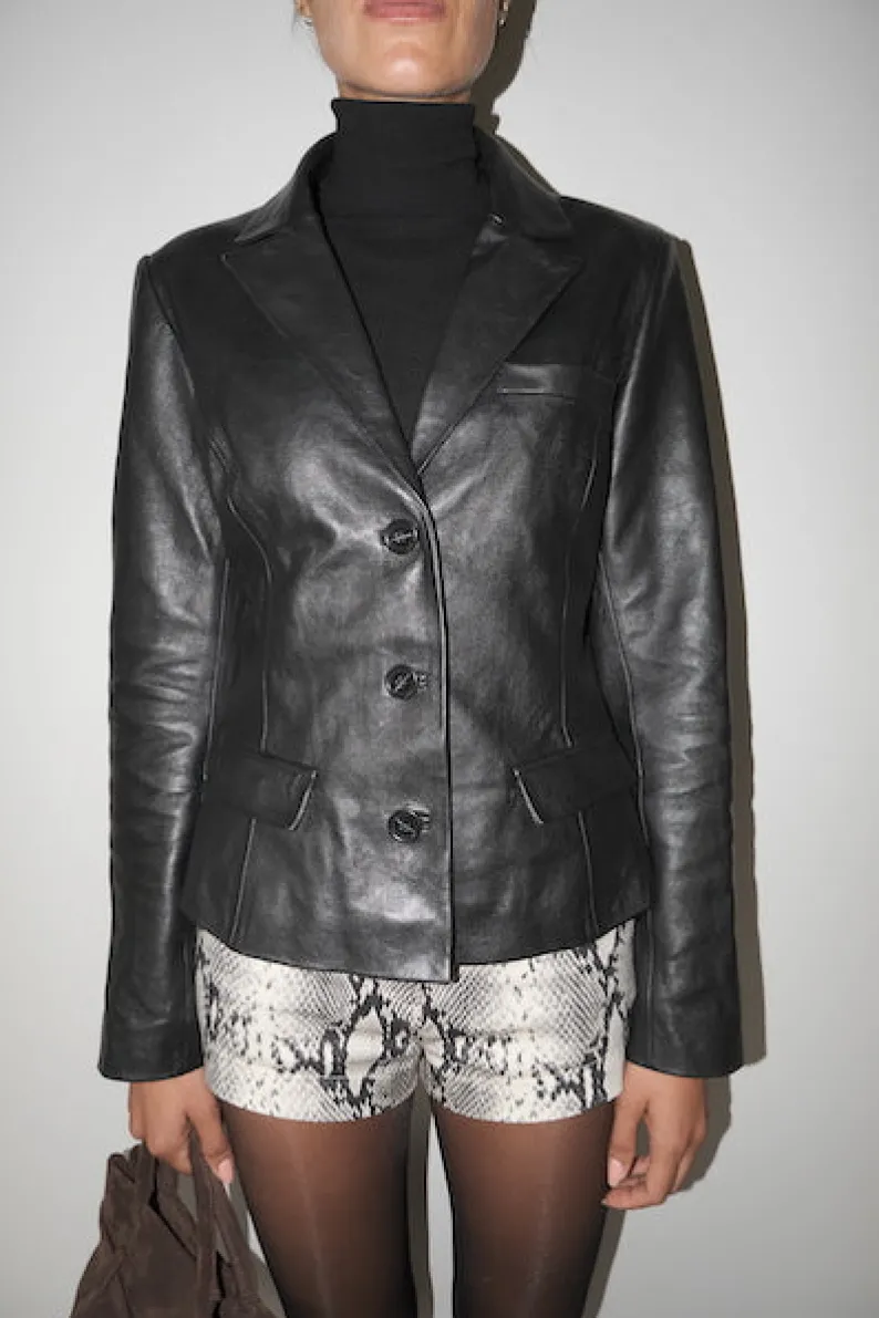 Musier Paris blazer en cuir tosca