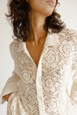 Musier Paris chemise en macramé maraj