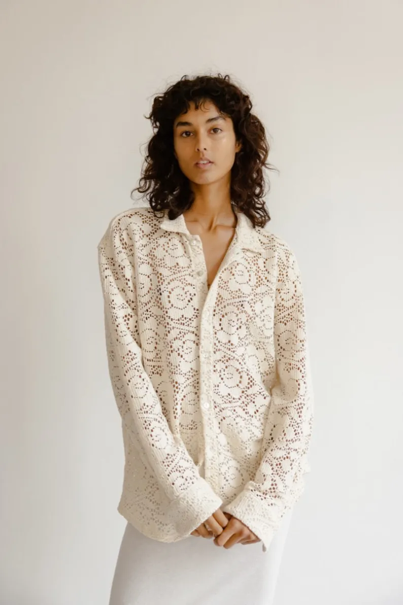 Musier Paris chemise en macramé maraj