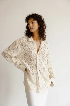 Musier Paris chemise en macramé maraj