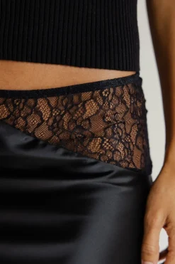 Musier Paris jupe midi en satin curzola