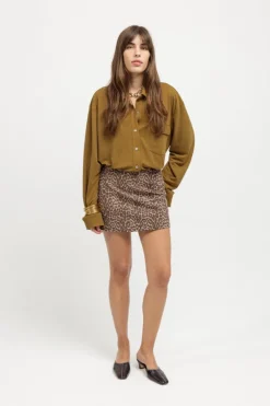 Musier Paris mini jupe en daim savana