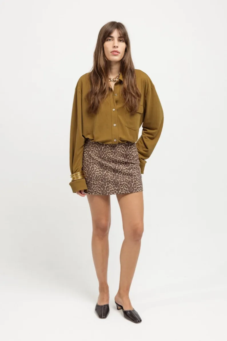 Musier Paris mini jupe en daim savana