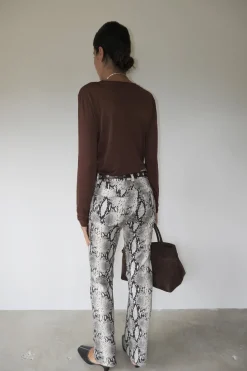 Musier Paris pantalon imprimé python kaa