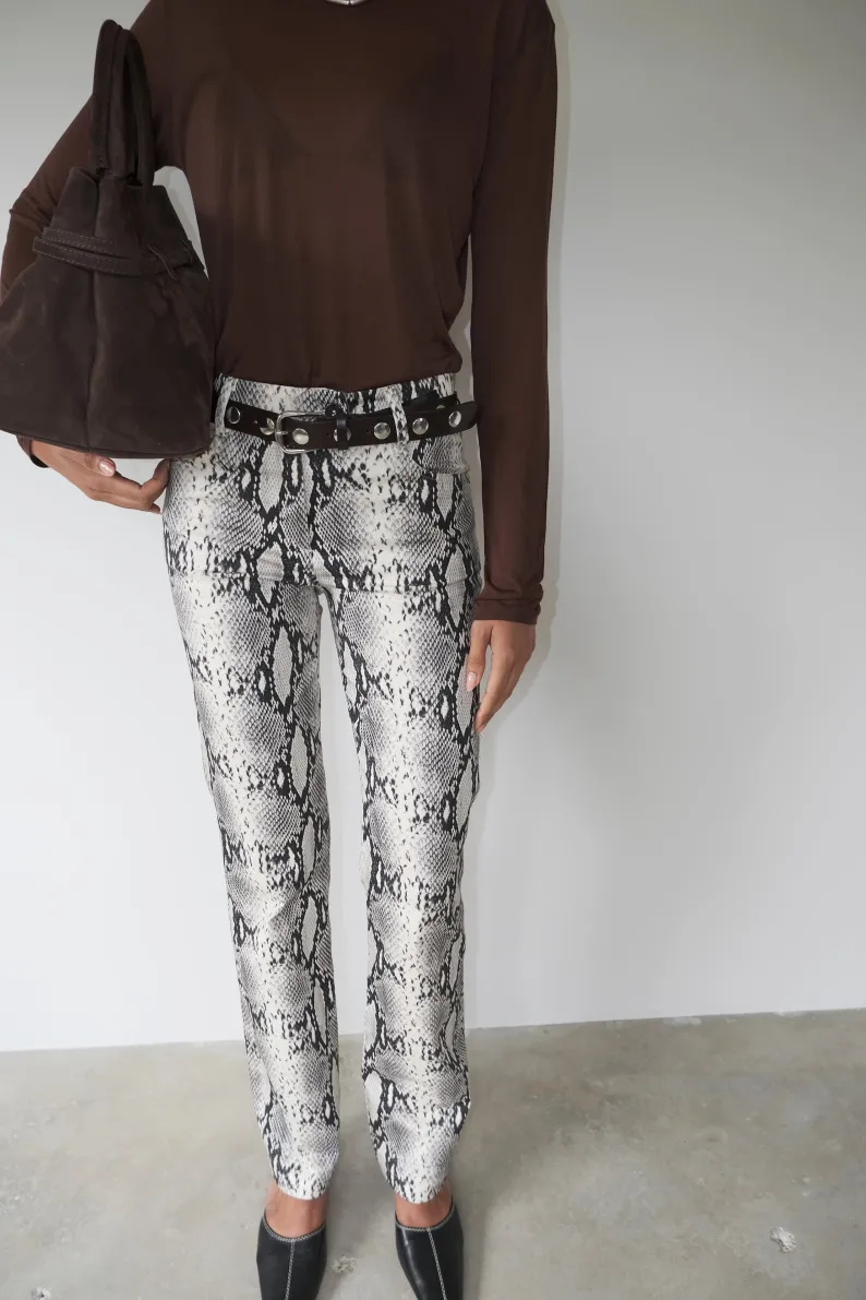 Musier Paris pantalon imprimé python kaa