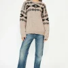 Musier Paris pull jacquard maroon