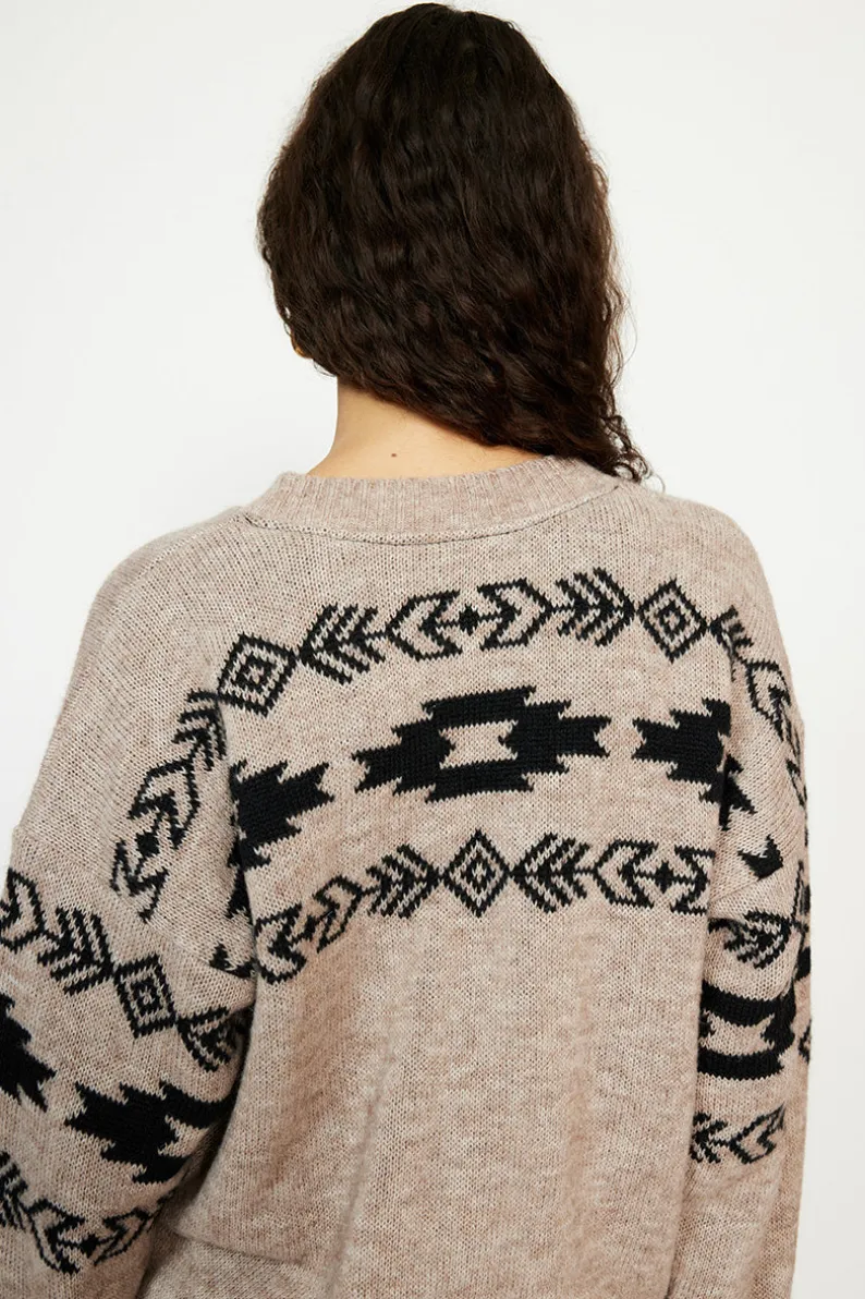 Musier Paris pull jacquard maroon