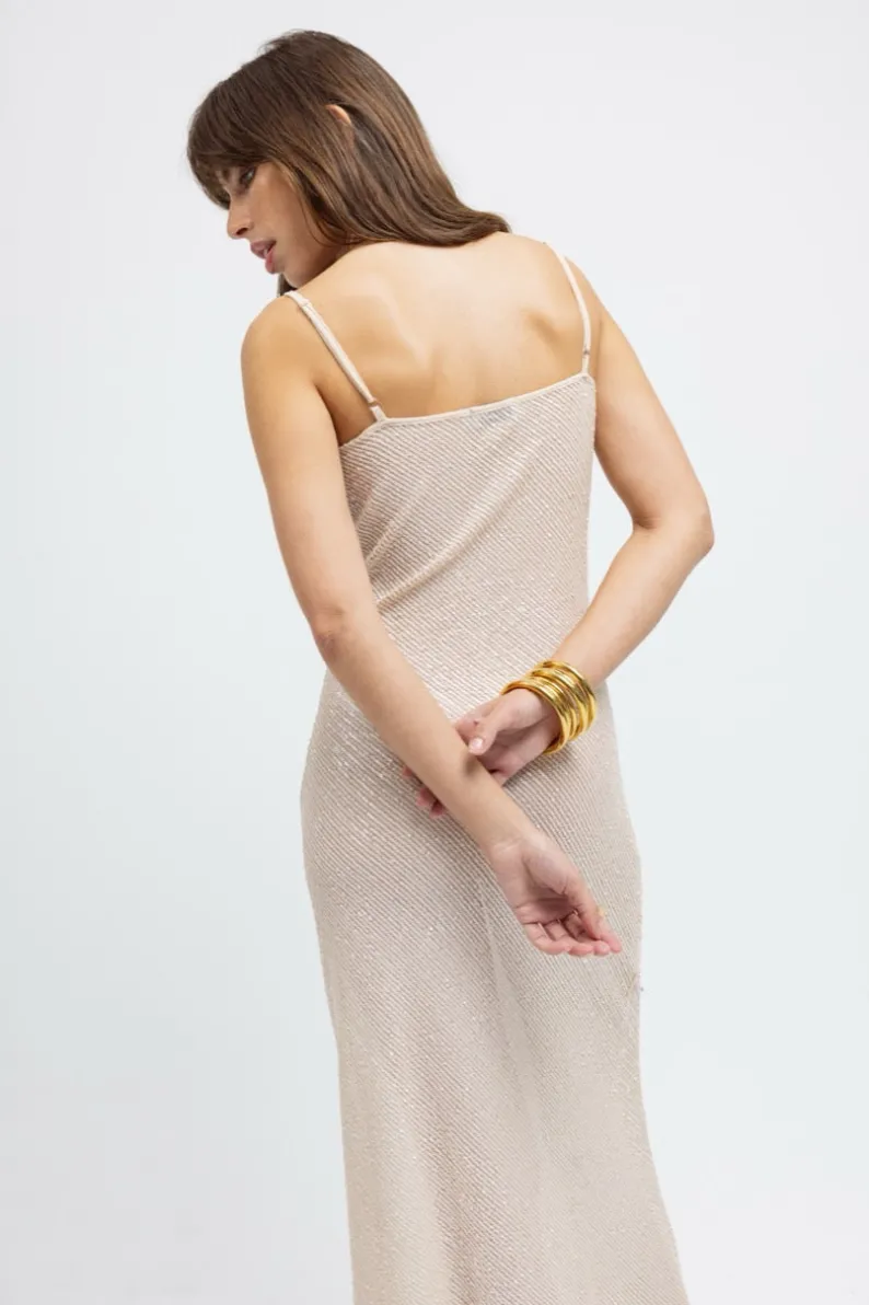 Musier Paris robe longue brodée glitt