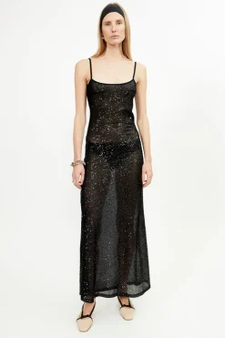 Musier Paris robe longue brodée shine