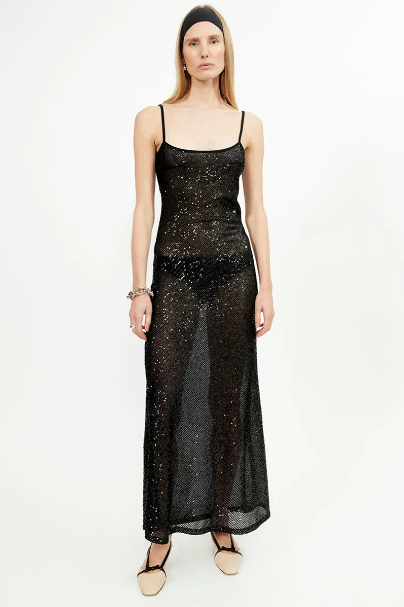 Musier Paris robe longue brodée shine