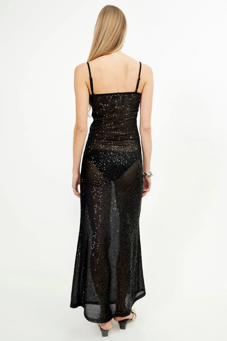 Musier Paris robe longue brodée shine