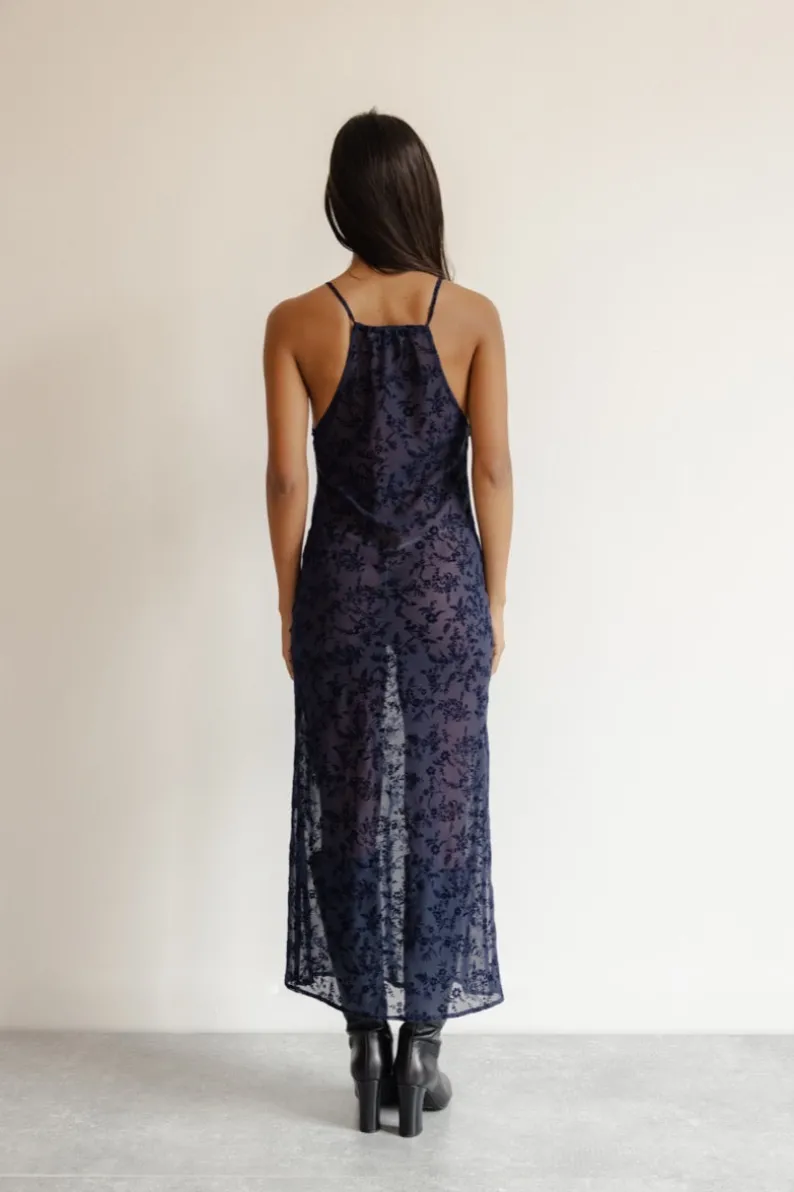 Musier Paris robe midi en dévoré folegandros