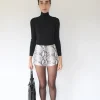 Musier Paris short imprimé python leana
