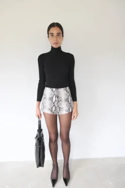 Musier Paris short imprimé python leana