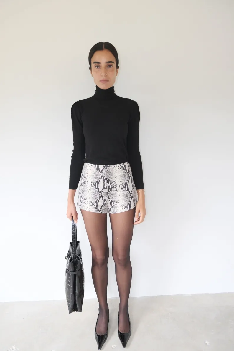 Musier Paris short imprimé python leana