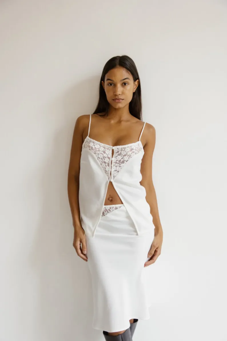 Musier Paris top lingerie en satin forcina