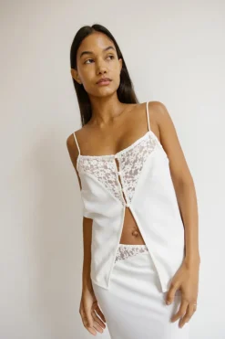 Musier Paris top lingerie en satin forcina