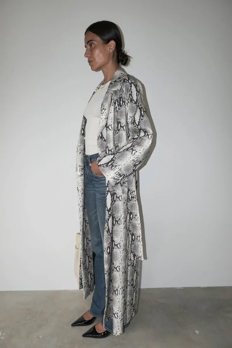 Musier Paris trench imprimé python thea