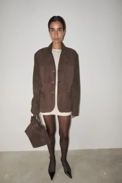 Musier Paris veste en daim aida
