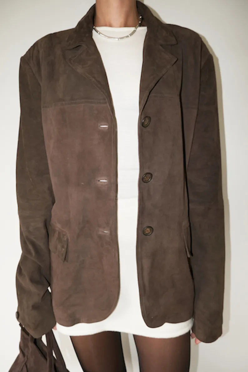 Musier Paris veste en daim aida