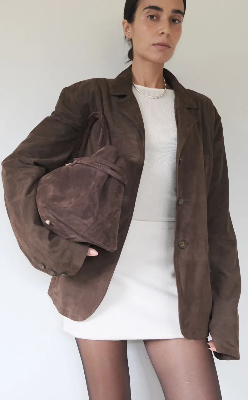 Musier Paris veste en daim aida